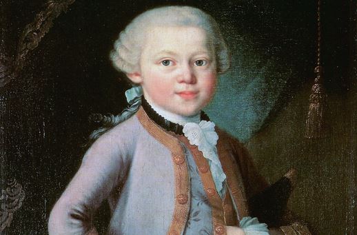 haben: das Wunderkind Wolfgang Amadeus Mozart, hier auf einem Ölgemälde von 1763. Illu: Wikimedia Commons