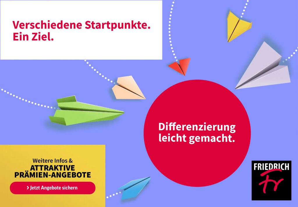 Differenzierung auf den Punkt gebracht Friedrich Verlag startet