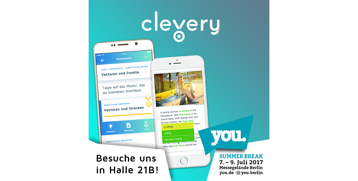 „Clevery“ auf der YOU: Cornelsen ist mit Abi-App auf der Jugendmesse in Berlin vertreten