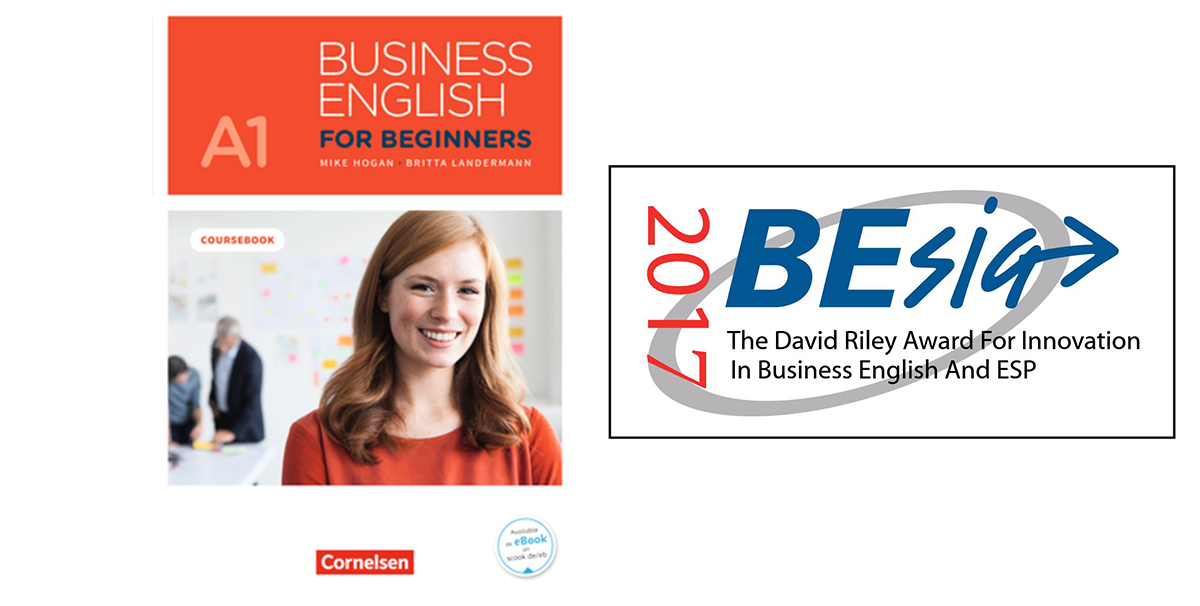 Lehrwerk für Erwachsenenbildung “Business English for Beginners” mit dem David-Riley-Award ausgezeichnet