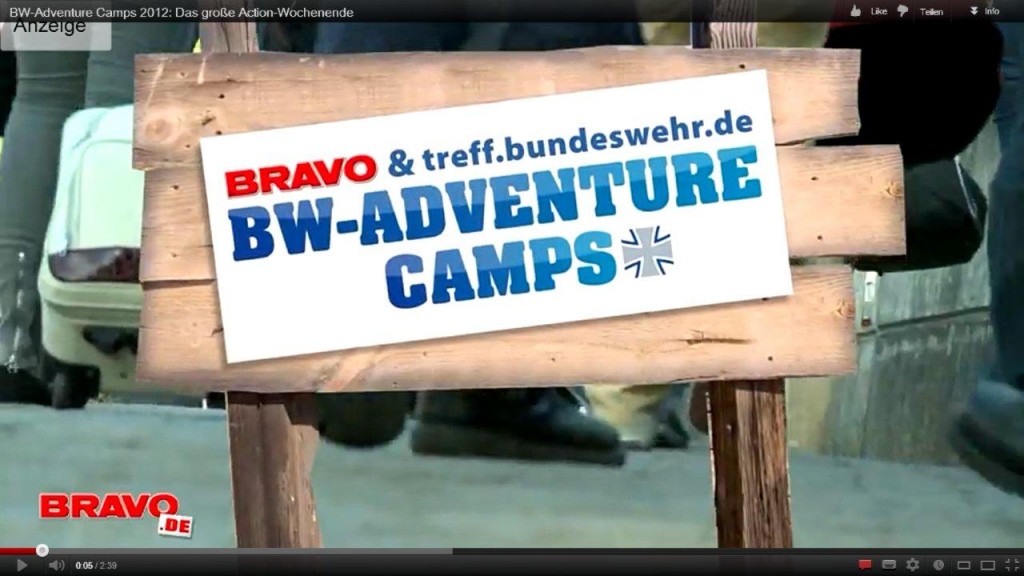 Die Abenteuercamps sind ein großer Spaß für Jugendliche, das findet zumindest der Veranstalter. (Screenshot: Bravo.de)