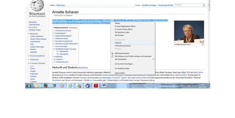 Gerne von Schülern genutzt: das Online-Lexikon-Wikipedia. Screenshot: News4teachers