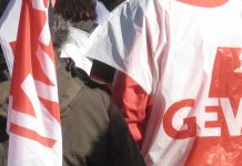 Szene einer Demonstration (in Dortmund)