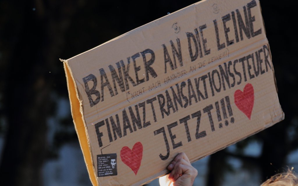 Die Weltfinanzkrise hat weltweit zu Protesten geführt, nur bei den wenigsten mit antisemitischem Hintergrund. Foto: Oliver Hallmann / flickr (CC BY 2.0)