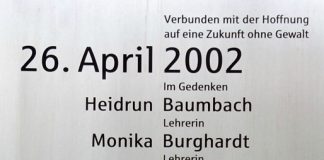 Gedenktafel am Gutenberg-Gymnasium. Foto: CTHOE / Wikimedia Commons (CC BY-SA 3.0)