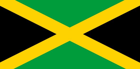 Schwarz-gelb-grün: die Flagge von Jamaika. Illustration: Wikimedia Commons