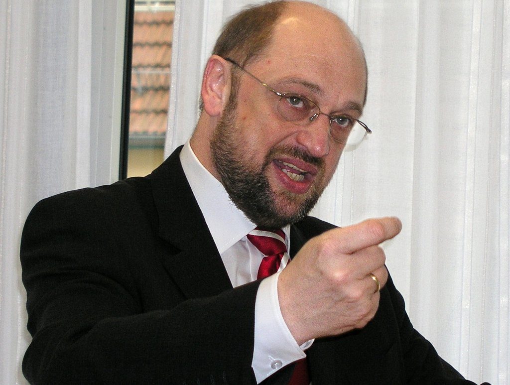 Sprach zuerst von 10 bis 12 Milliarden Euro Investitionen mehr pro Jahr, später von 30 Milliarden: Martin Schulz präsentierte in Berlin 13 Thesen zur Bildung. Foto: Von Michael Weiss, /Wikimedia Commons (CC BY-SA 2.5)