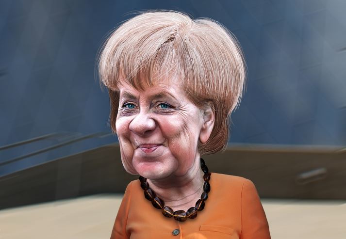 Hat die Länderchefs aus dem Süden ausgetrickst - und darf in der Schulpolitik ab sofort mitreden: Bundeskanzlerin Angela Merkel. Karikatur: DonkeyHotey / flickr (CC BY 2.0)