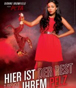 Radaikale Plakatmotive - hier Dionne Bromfield -sind das Markenzeichen von peta. (Foto: Pal Hansen/Peta)