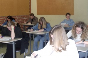 Schüler in einer Prüfung