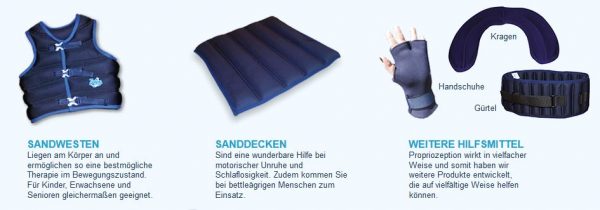 Solche "Sandwesten" und Zubehör werden im Internet angeboten. Screenshot