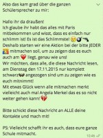 Screenshot der WhatsApp-Nachricht.