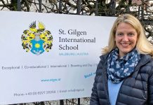 Martina Mötz übernimmt die Leitung der renommierten St. Gilgen International School Martina Mötz (44) kehrt nach 18 Auslandsjahren nach Österreich zurück und übernimmt die Leitung der St. Gilgen International School. Foto: St. Gilgen International School