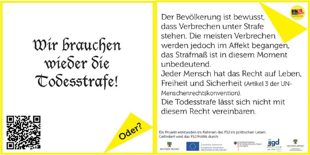 Ein Satz Bierdeckel enthält Gegenargumente zu sechs verschiedenen Parolen. Bild: Screenshot