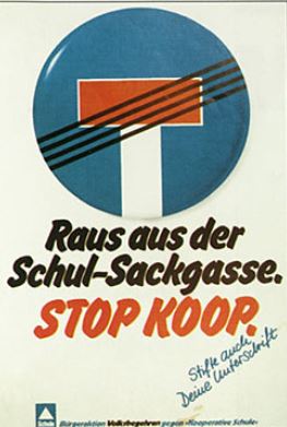 1978 war dieses Volksbegehren in Nordrhein-Westfalen gegen die „Kooperative Schule“, eine Vorläuferin der Gesamtschule, erfolgreich – zieht das Thema heute noch? Screenshot von nrw.mehr-demokratie.de
