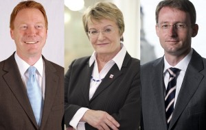 Von links: Christoph Matschie (SPD), Dorothea Henzler (FDP) und Wöller (CDU9
