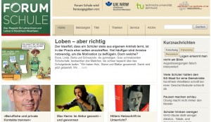 Screenshot der Homepage der NRW-Lehrerzeitschrift www.forum-schule.de 