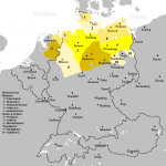 Verbreitungsgebiet der heutigen niederdeutschen Mundarten. Karte: Wikimedia Commons