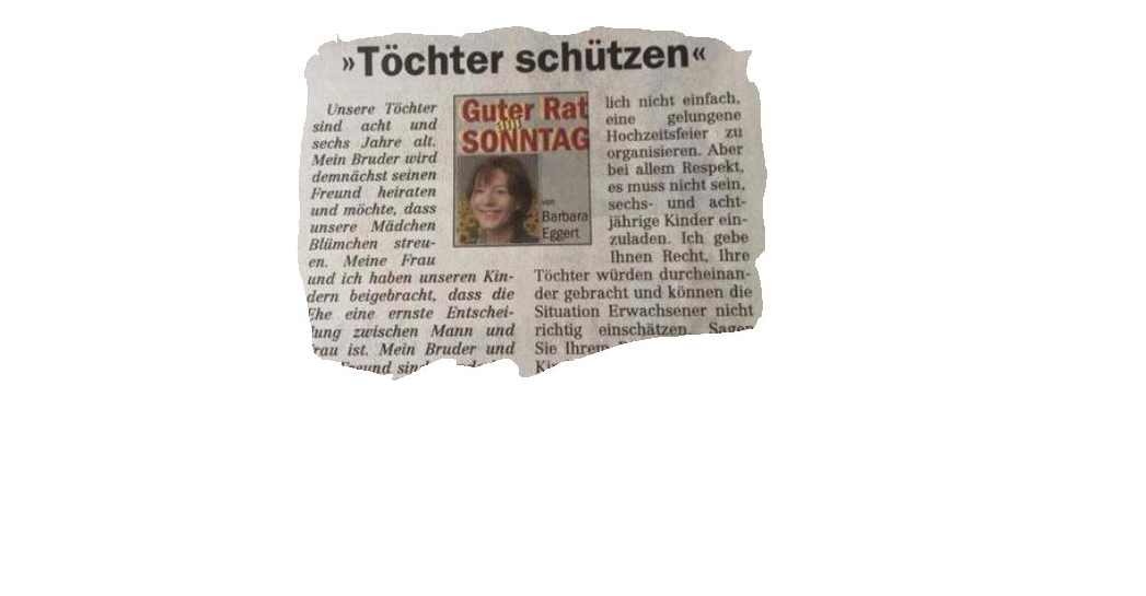 Kinder auf eine Schwulenhochzeit? Kolumnistin rät ab – und erntet bundesweite Empörungswelle