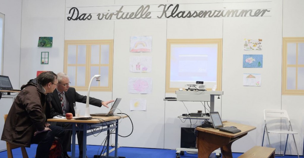 Auf der Messe präsent, in der Praxis (noch) eher weniger: das virtuelle Klassenzimmer. Foto: Deutsche Messe