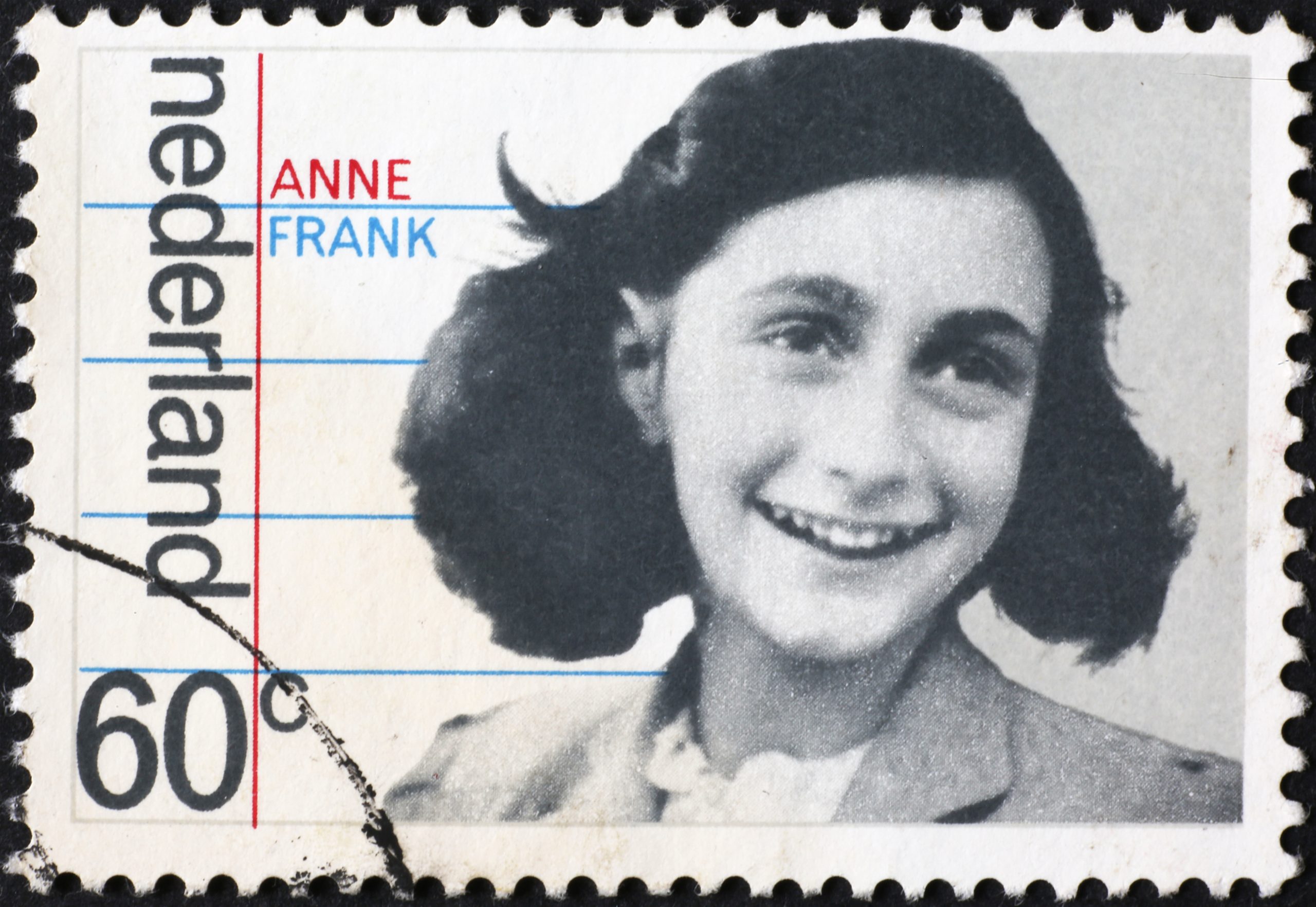 Anne Frank Briefmarke. Foto: shutterstock